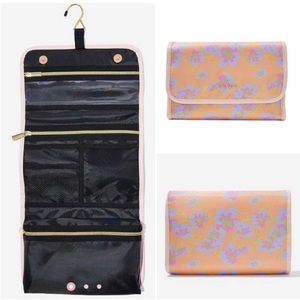 NWT NINE WEST Hanging Travel Vacation Floral Organizer Orange Pink FFF Fabfitfun